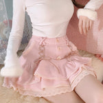 Sweet and cute girly knitted cake skirt   HA0602