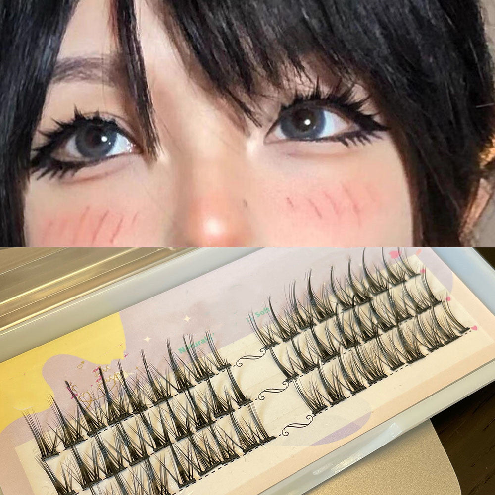 Mink Hair Segmented Little Devil False Eyelashes    HA0651