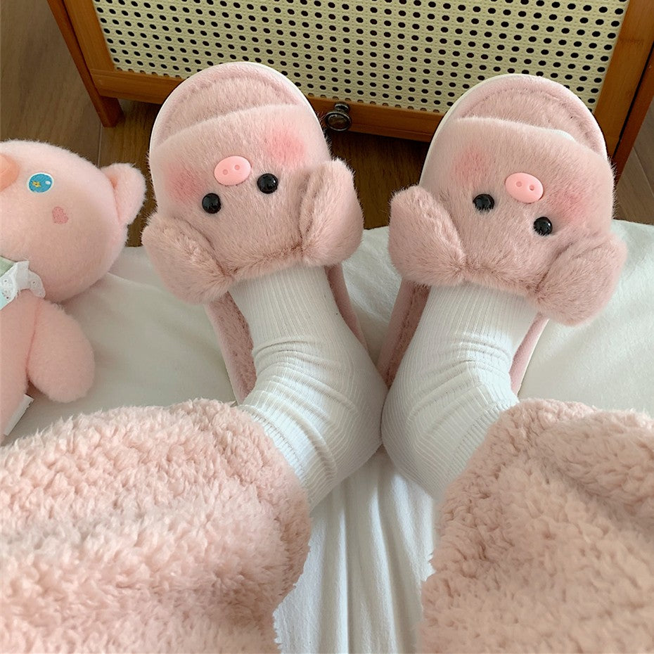 Soft cute piggy cotton slippers   HA1347