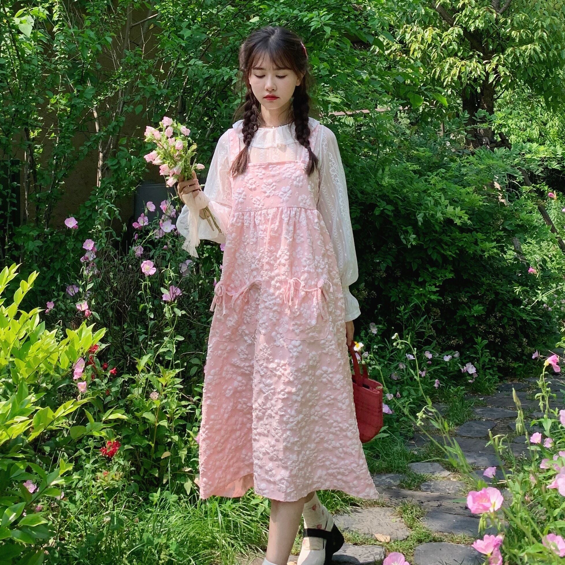 Gentle Embossed Butterfly Dress  HA0372