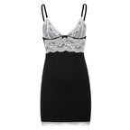 Lace strap dress   HA1689