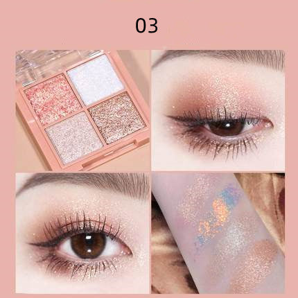 Glitter Makeup Four Color Eyeshadow Palette HA0084