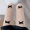 Sweet Girl Hollow Handmade Bow Net Socks  HA0865