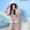 Cute Girl Rabbit One-Piece Pajamas HA1464
