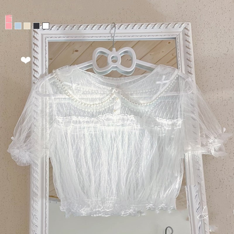 Lace pearl neckline lolita inner wear   HA1519