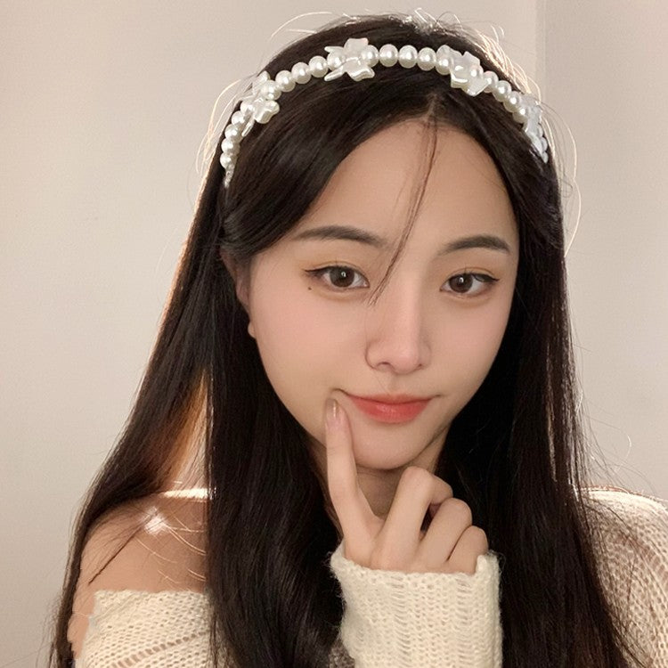 Bow pearl headband   HA1511