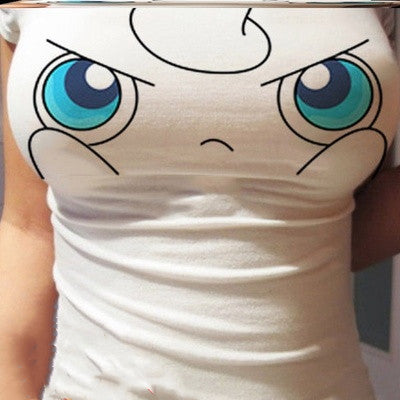 Big eyes t-shirt 3d tight top    HA0529