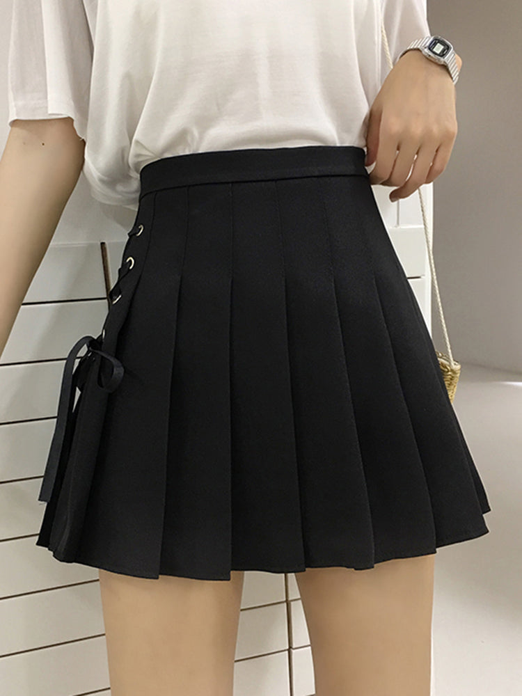 High waist pleated skirt HA0965