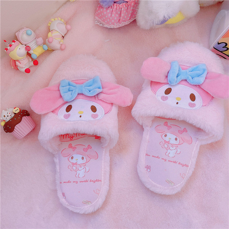 Plush big ears home cute warm shoes     HA0859