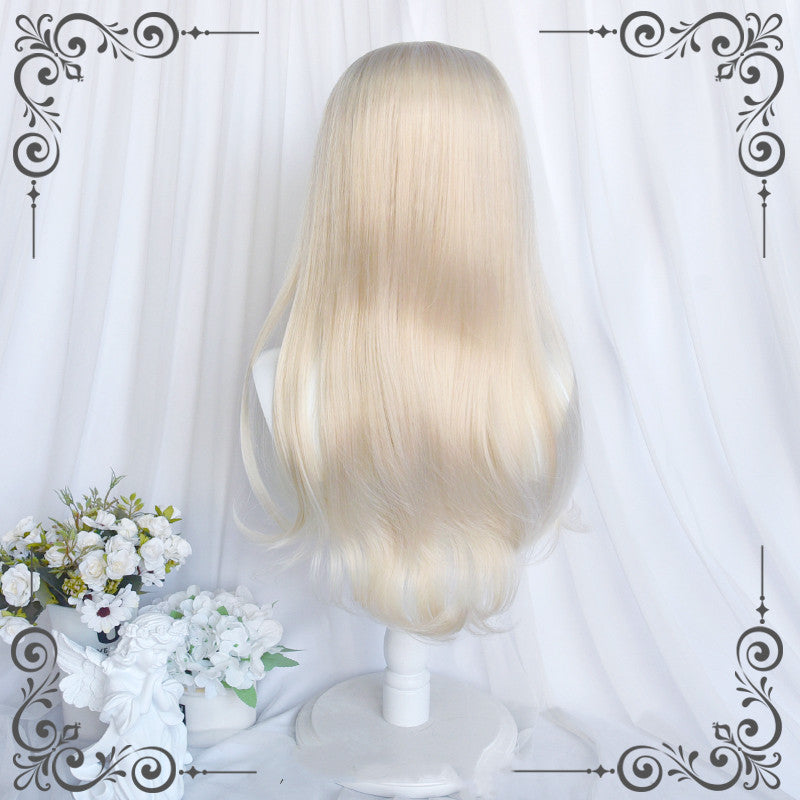 Creamy Off-White Long Curly Hair HA0583