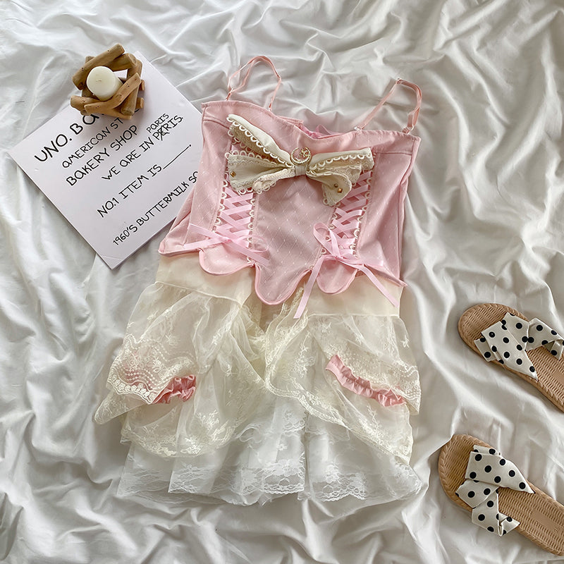 Cute Bow cake two-piece set HA0984