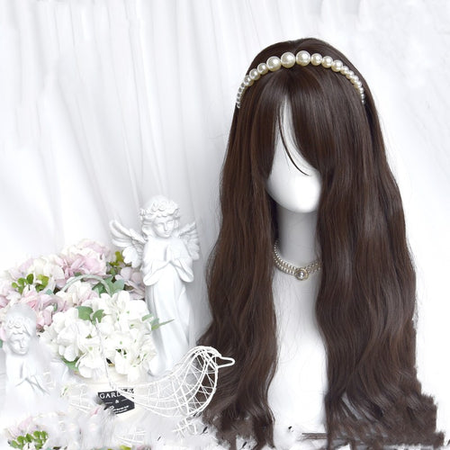 Cool black brown water ripple wig  HA1285