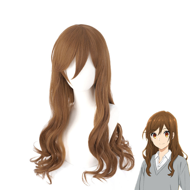 Cos brown long curly hair  HA0272