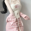 Sweet and spicy pink three-piece set   HA1644