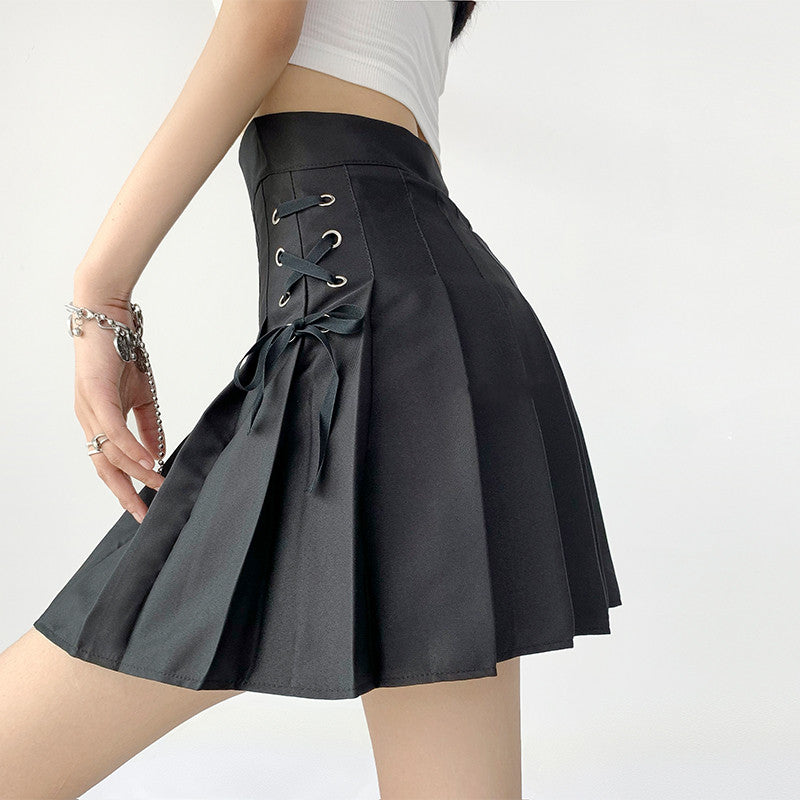 Pleated skirt anti-glare A-line skirt  HA0870