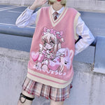 Pink Knit Vest  HA1389