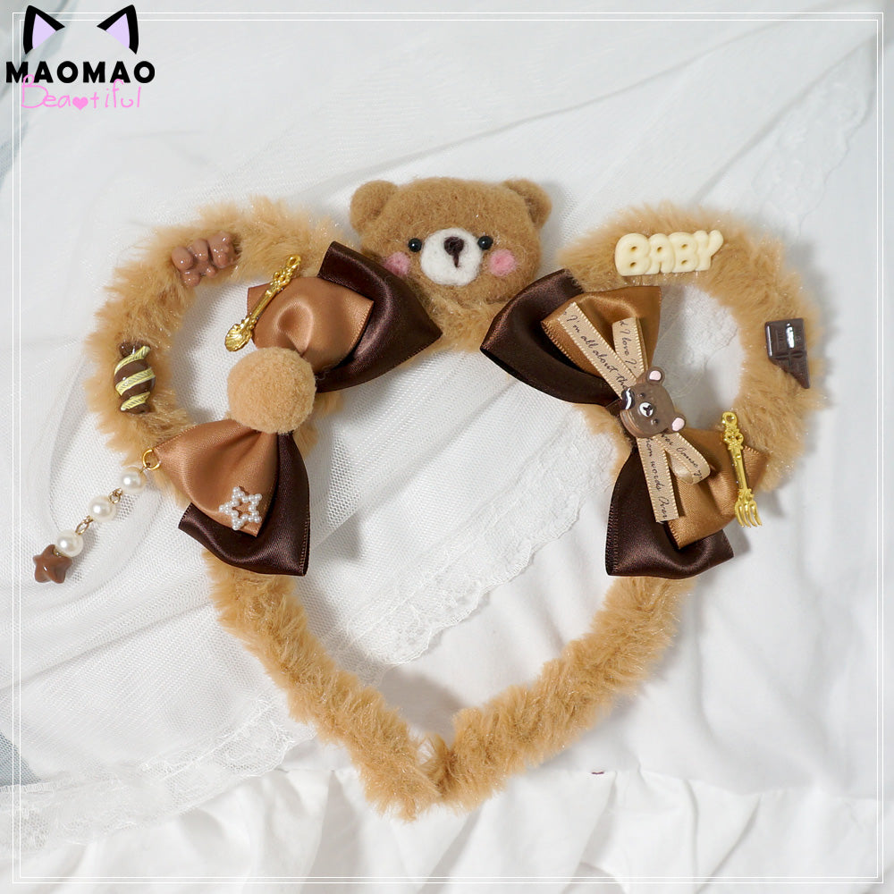 Plush Bear Ear Headband    HA0494