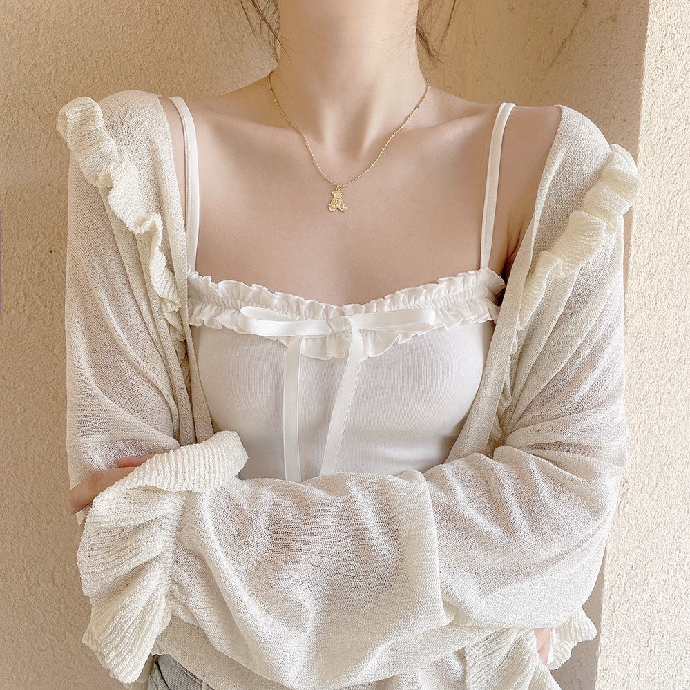Lace bow small suspenders  HA1560