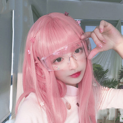 Pink Color Gradient Long Hair  HA0258