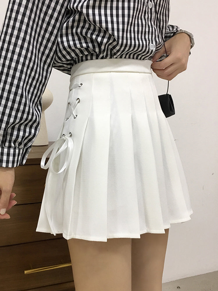 High waist pleated skirt HA0965