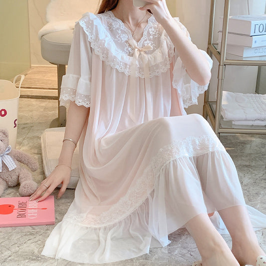 Mesh Sweet Homewear Dress   HA0724