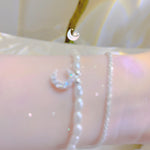 Pearl Double Moon Bracelet   HA0895
