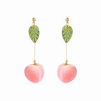 Cute girly peach earrings   HA0525