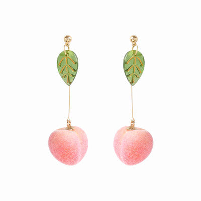 Cute girly peach earrings   HA0525