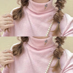 Warm pink and blue color autumn and winter long sleeves  HA1397