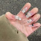 Embossed Butterfly Burst Diamond Nail Art   HA1282