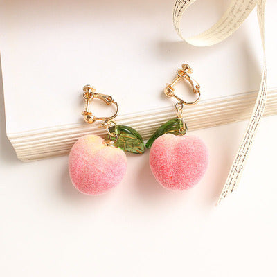 Cute girly peach earrings   HA0525