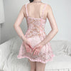Pink Lace Mesh Cutout Dress  HA0532