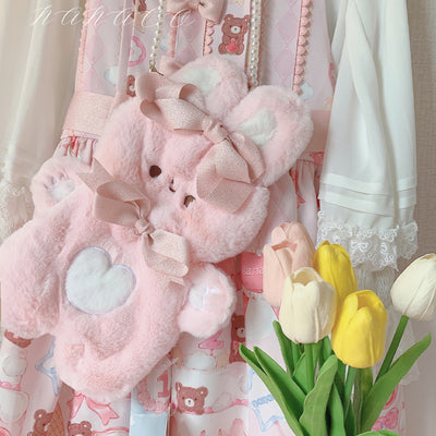 Plush cute mobile phone rabbit pouch  HA1123
