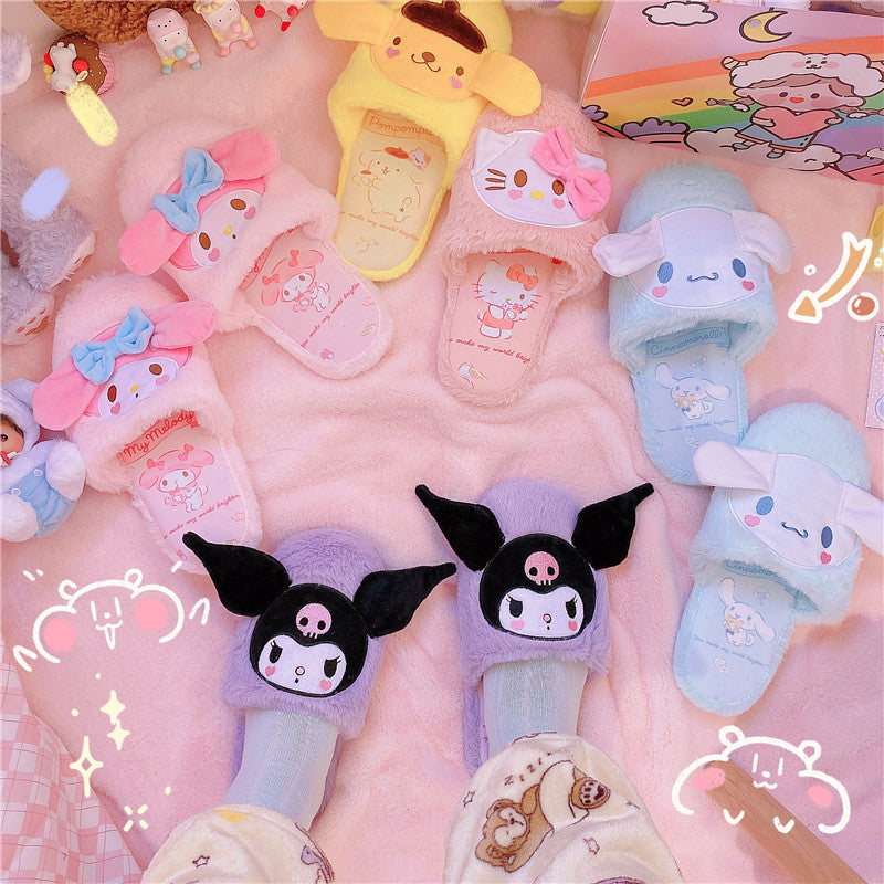 Plush big ears home cute warm shoes     HA0859