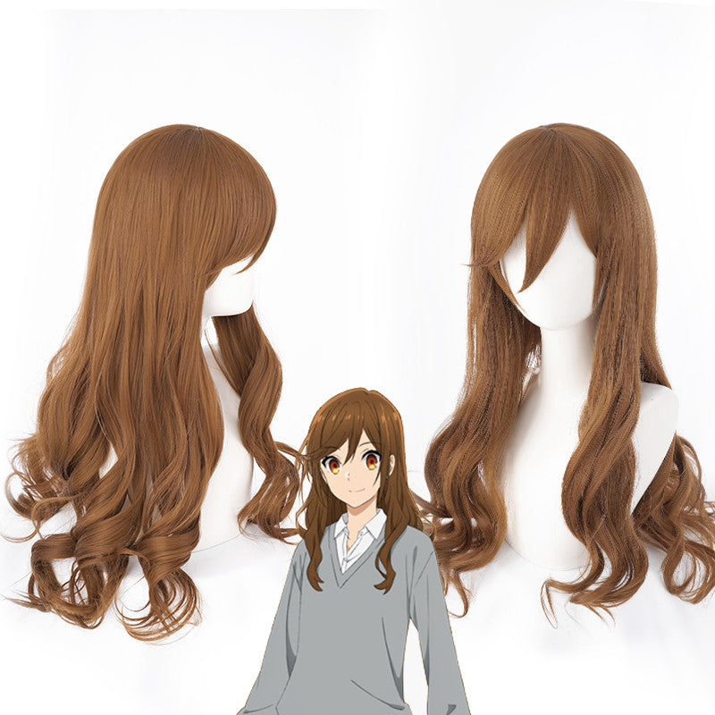 Cos brown long curly hair  HA0272