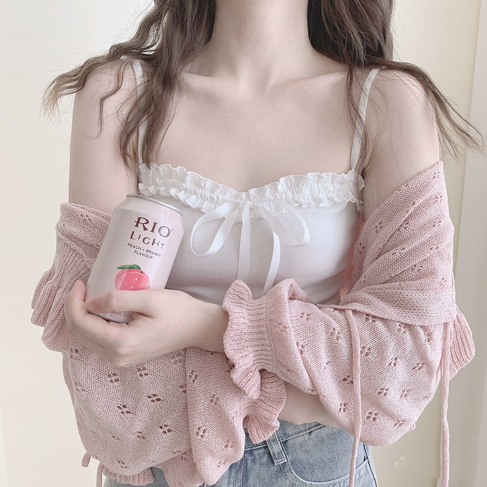 Lace bow small suspenders  HA1560