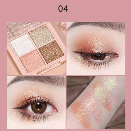 Glitter Makeup Four Color Eyeshadow Palette HA0084