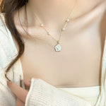 Women's double tassel pearl necklace   HA2142