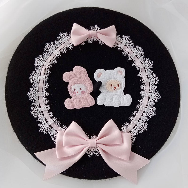 Rabbit bear autumn winter beret  HA1393