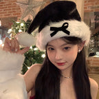 Black Bow Christmas Hat HA1309