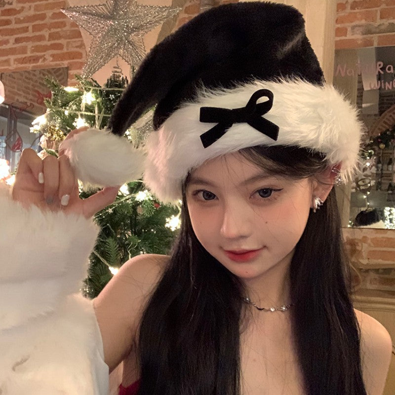 Black Bow Christmas Hat HA1309