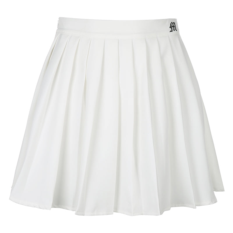 Letter embroidered skirt   HA0569