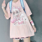 Anime Cotton Short Sleeve T-Shirt    HA0730