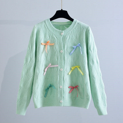 Fresh Bow Knit Cardigan  HA425