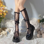 Lace White Fishnet Socks   HA0340