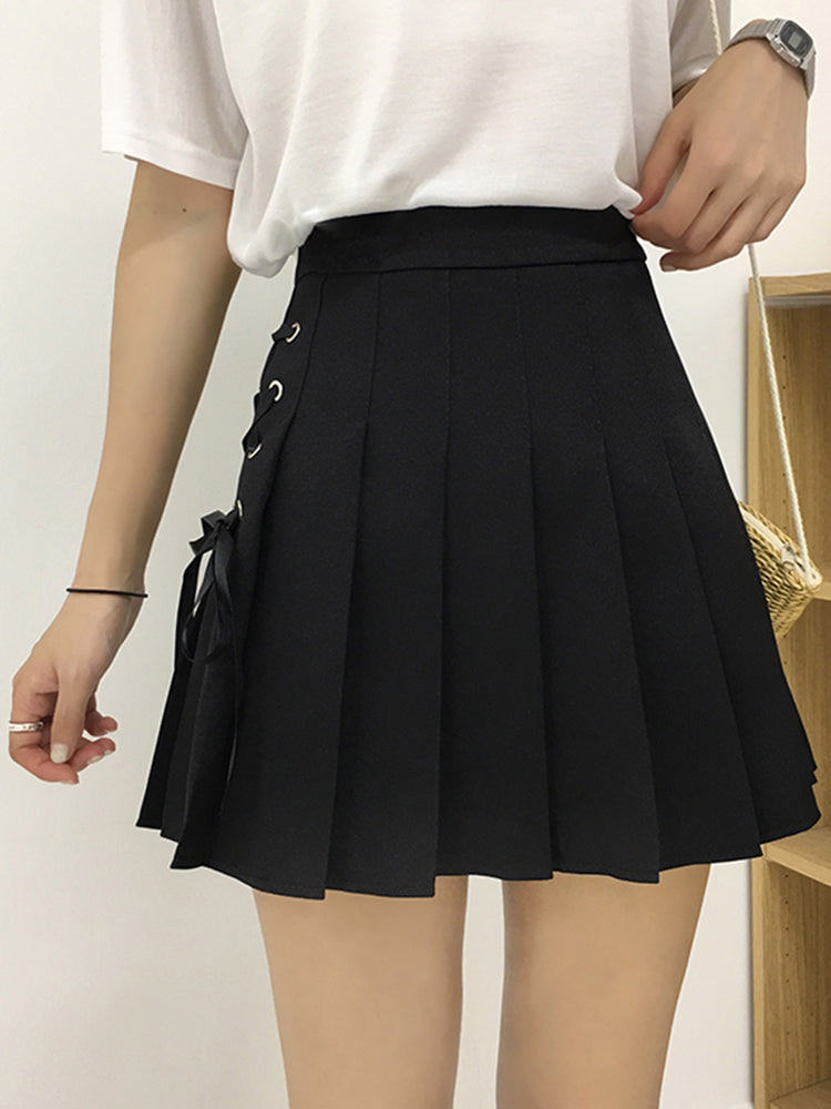 High waist pleated skirt HA0965