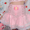 Sweet Embroidered Bow Double Skirt  HA1263