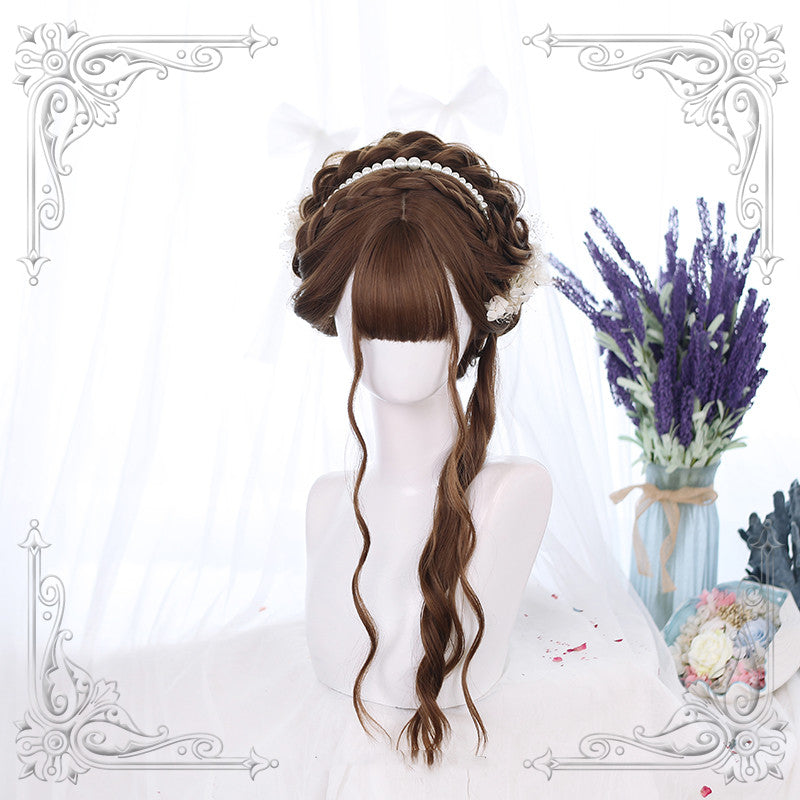 Mori soft girl water pattern curly wig    ha0468