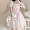 Puff Sleeve Lace Princess Dress    HA0548