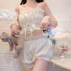 Two-piece lace suspenders   HA0366